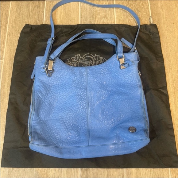 Vince Camuto Handbags - Vince Camuto Pebbled Leather Blue Multiway Purse w/ dust bag